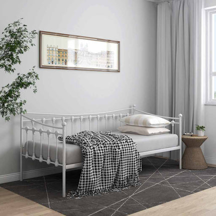 sengestel til sovesofa 90x200 cm metal hvid