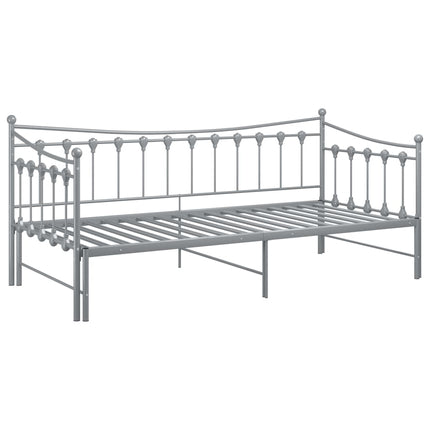 sengestel til udtræksseng 90x200 cm metal grå
