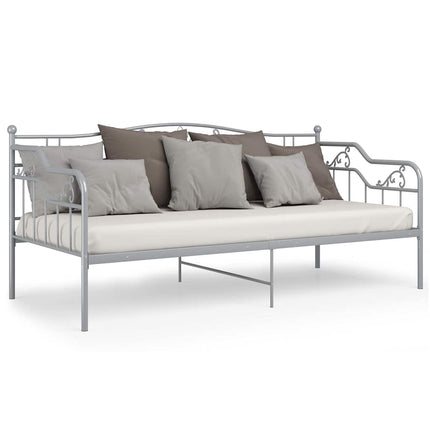 sengestel til udtræksseng 90x200 cm metal grå
