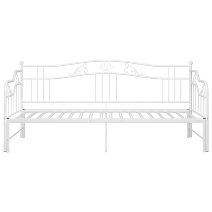 sengestel til udtræksseng 90x200 cm metal hvid