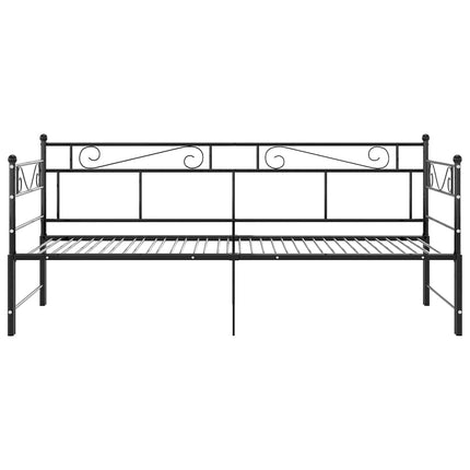 sengestel til udtræksseng 90x200 cm metal sort