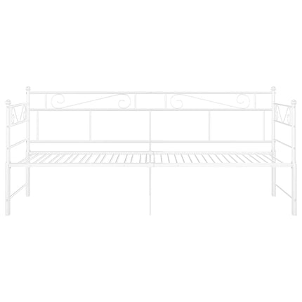sengestel til udtræksseng 90x200 cm metal hvid