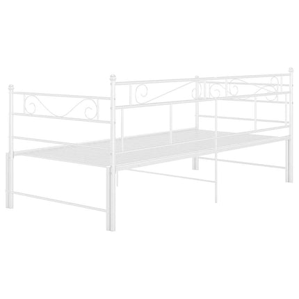 sengestel til udtræksseng 90x200 cm metal hvid