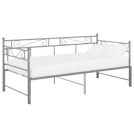 sengestel til udtræksseng 90x200 cm metal grå