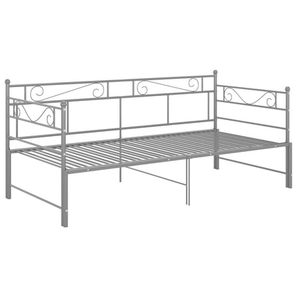sengestel til udtræksseng 90x200 cm metal grå