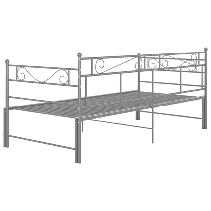 sengestel til udtræksseng 90x200 cm metal grå