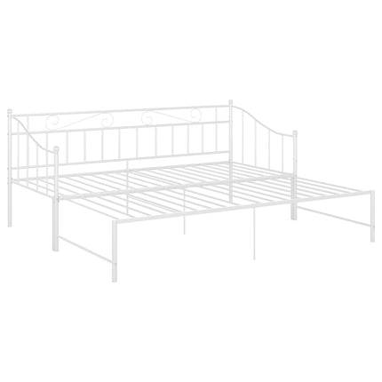 sengestel til udtræksseng 90x200 cm metal hvid