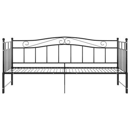 sengestel til udtræksseng 90x200 cm metal sort