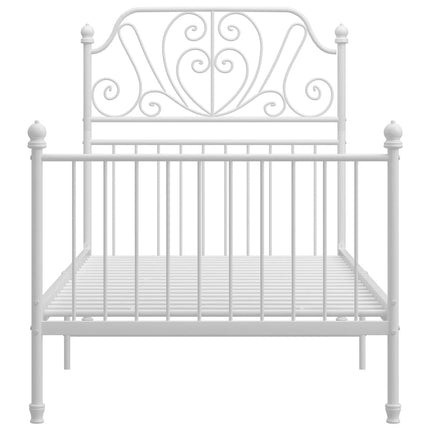 sengestel 90x200 cm metal hvid