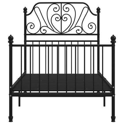 sengestel 100x200 cm metal sort