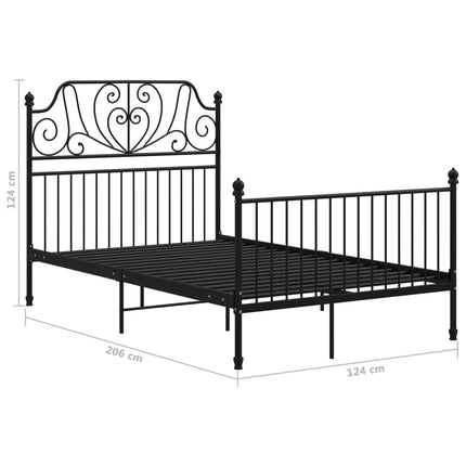 sengestel 120x200 cm metal sort