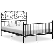 sengestel 140x200 cm metal sort