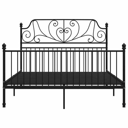sengestel 140x200 cm metal sort