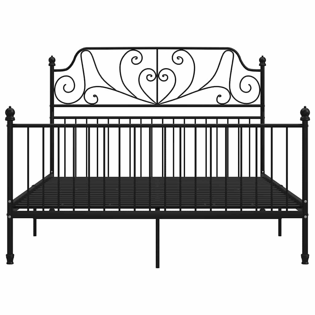 sengestel 140x200 cm metal sort