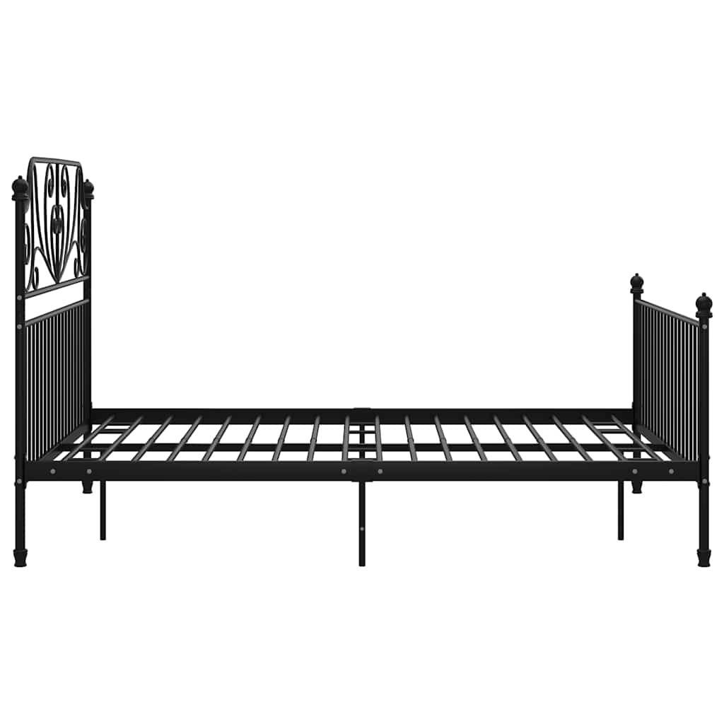 sengestel 140x200 cm metal sort