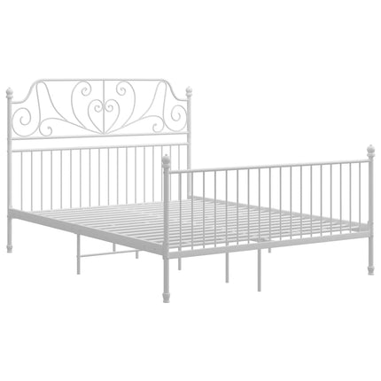 sengestel 140x200 cm metal hvid