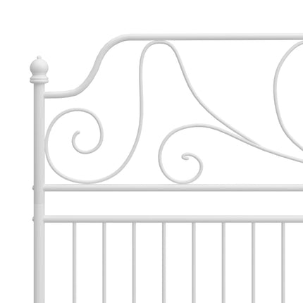 sengestel 180x200 cm metal hvid