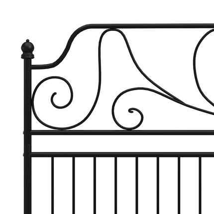 sengestel 200x200 cm metal sort