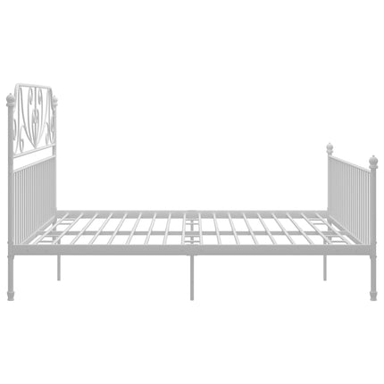 sengestel 200x200 cm metal hvid