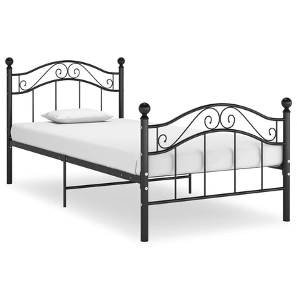 sengestel 100x200 cm metal sort