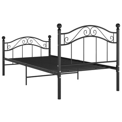 sengestel 100x200 cm metal sort