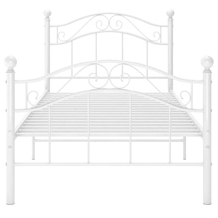 sengestel 100x200 cm metal hvid