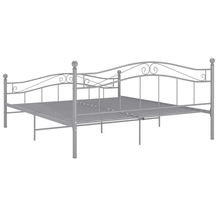 sengestel 200x200 cm metal grå