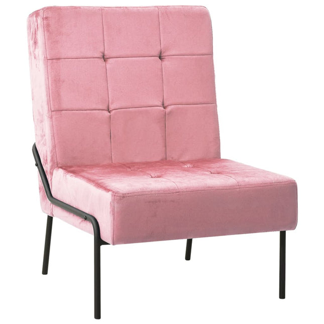 lænestol 65x79x87 cm fløjl pink