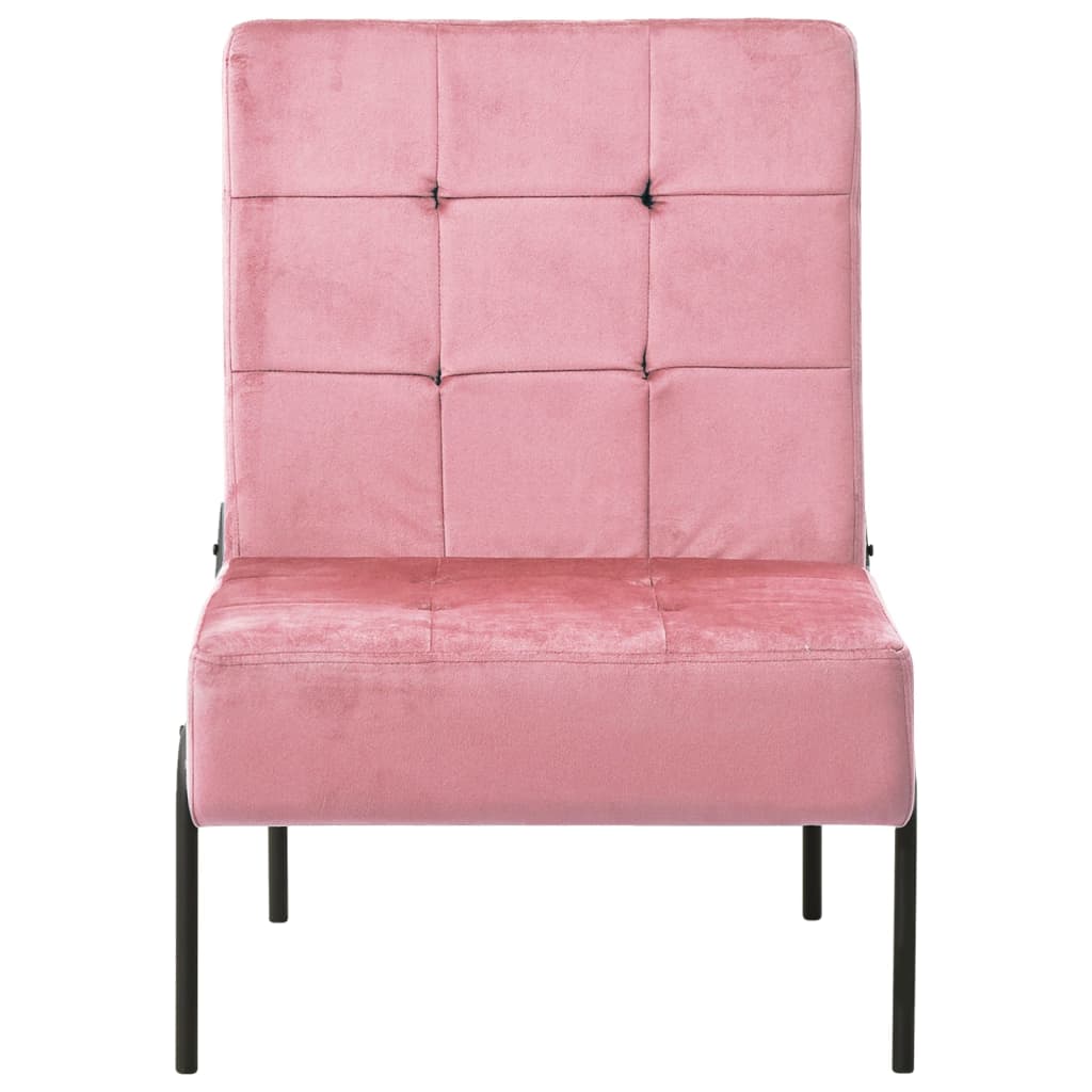 lænestol 65x79x87 cm fløjl pink