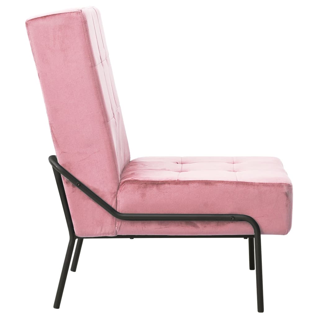 lænestol 65x79x87 cm fløjl pink