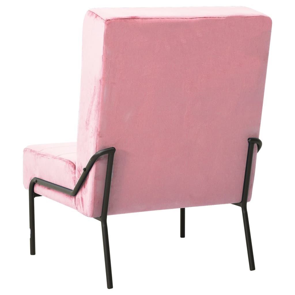 lænestol 65x79x87 cm fløjl pink