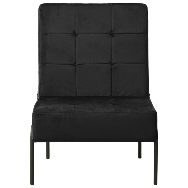 lænestol 65x79x87 cm fløjl sort
