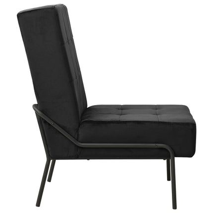 lænestol 65x79x87 cm fløjl sort