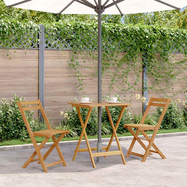 foldbart havebord 60x60x75 cm massivt akacietræ