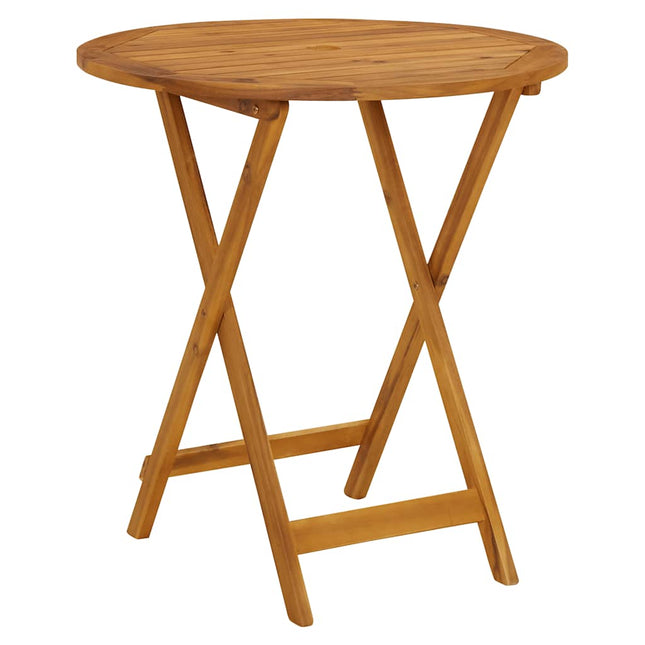 foldbart havebord 70 cm massivt akacietræ