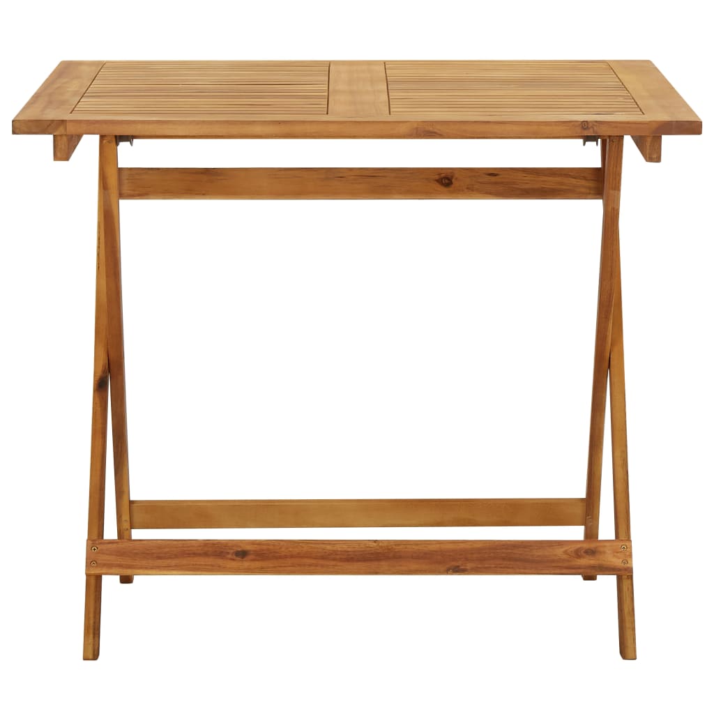 foldbart havebord 90x90x75 cm massivt akacietræ