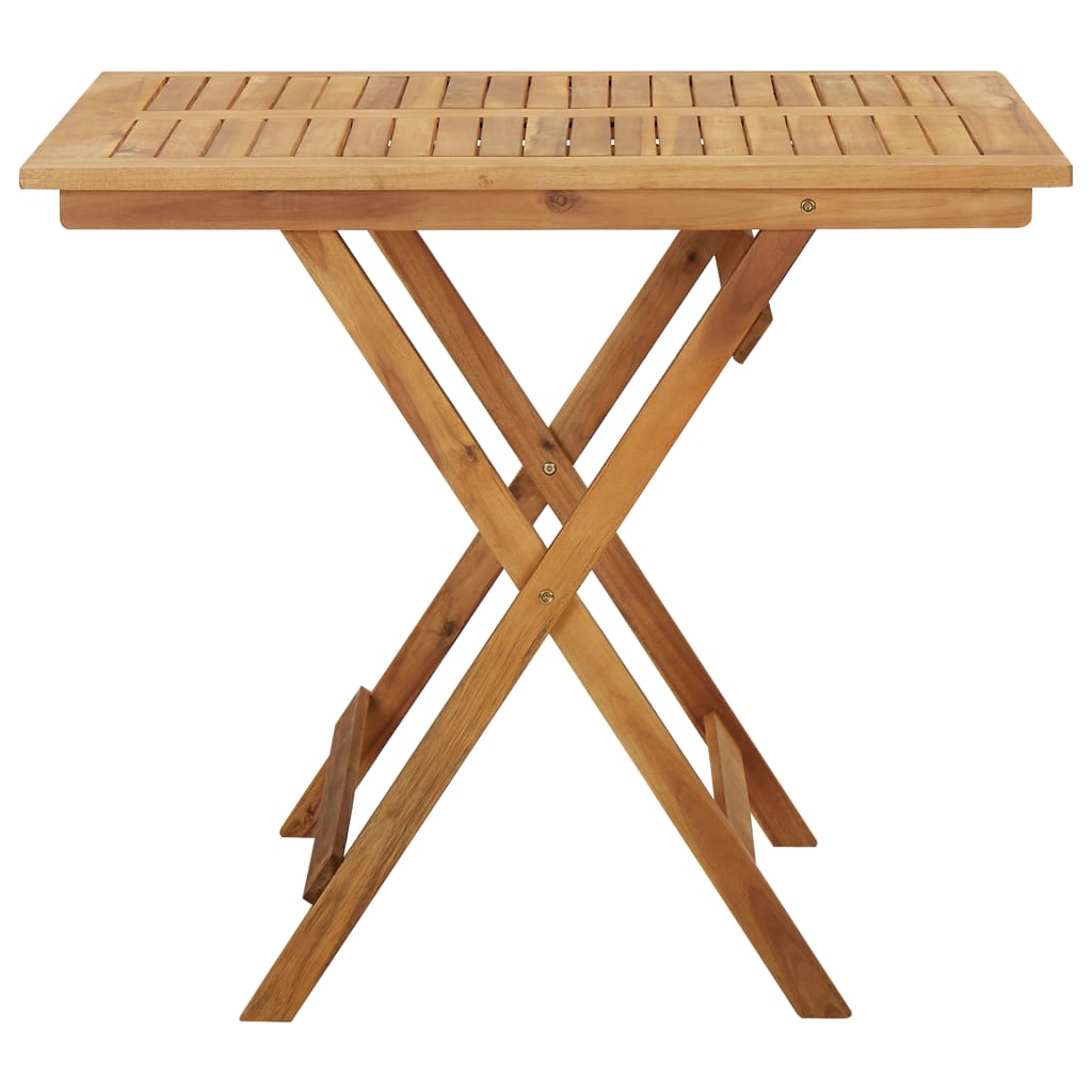 foldbart havebord 90x90x75 cm massivt akacietræ