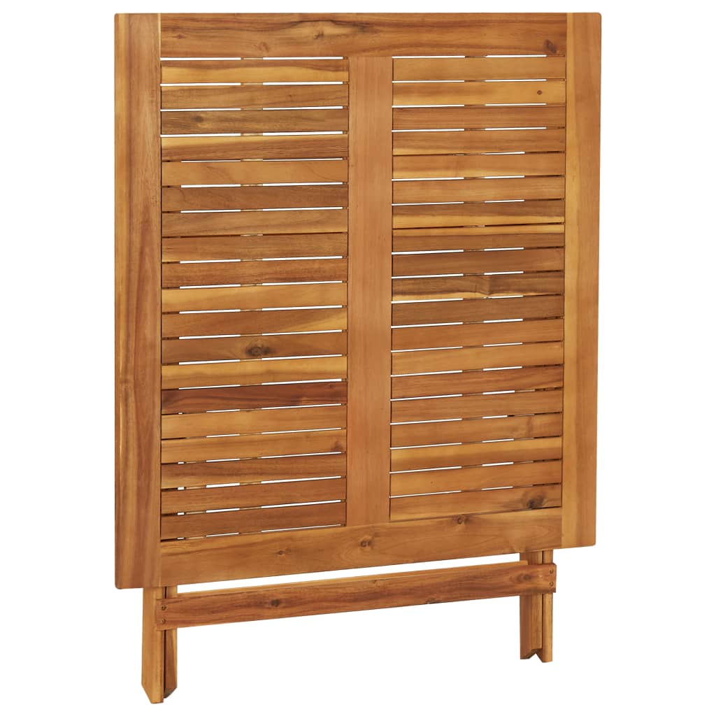 foldbart havebord 90x90x75 cm massivt akacietræ