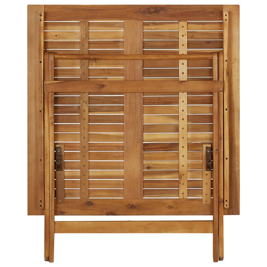 foldbart havebord 90x90x75 cm massivt akacietræ
