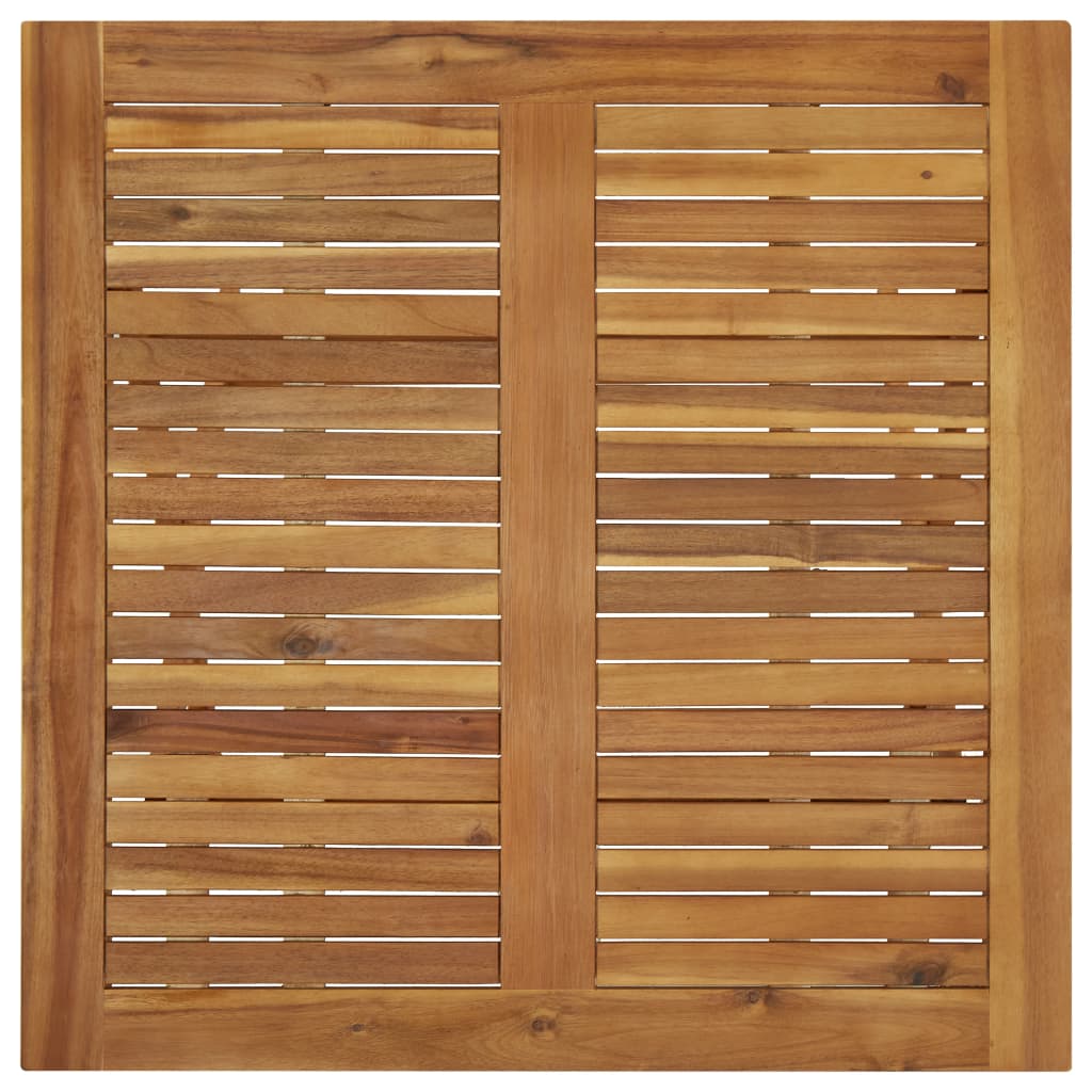 foldbart havebord 90x90x75 cm massivt akacietræ
