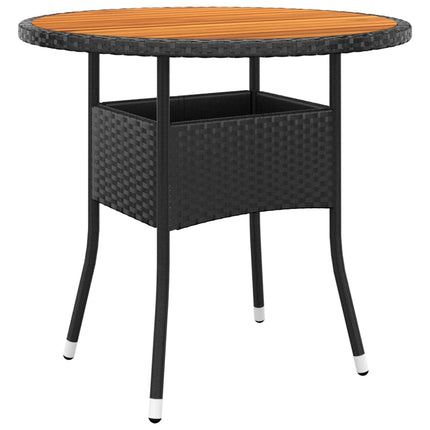 bistrosæt til haven 3 dele polyrattan sort