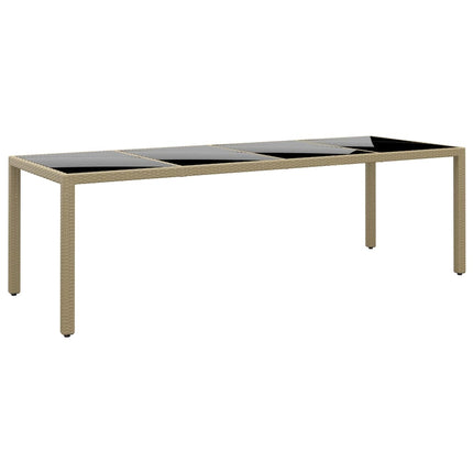 spisebordssæt til haven 11 dele polyrattan beige