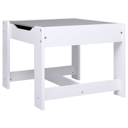 børnebord med 2 stole MDF hvid