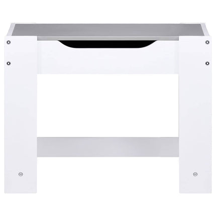 børnebord med 2 stole MDF hvid