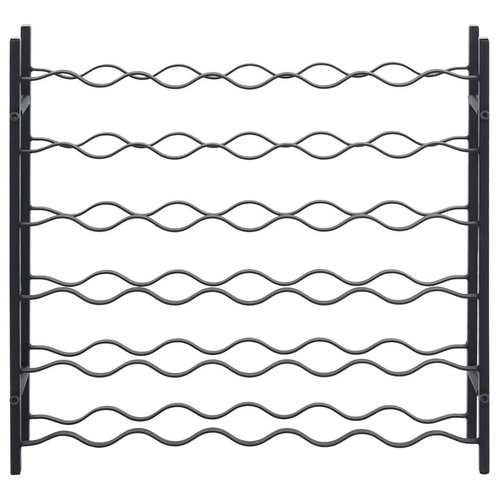 vinreol til 36 flasker jern sort