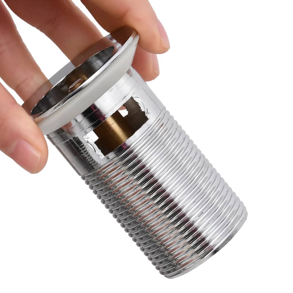 trykafløb med overløbsfunktion 6,4x6,4x9,1 cm krom