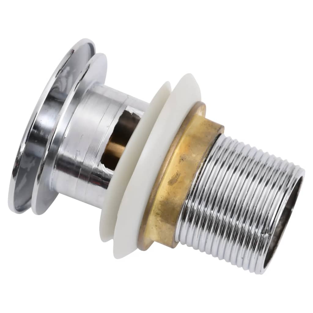 trykafløb med overløbsfunktion 6,4x6,4x9,1 cm krom