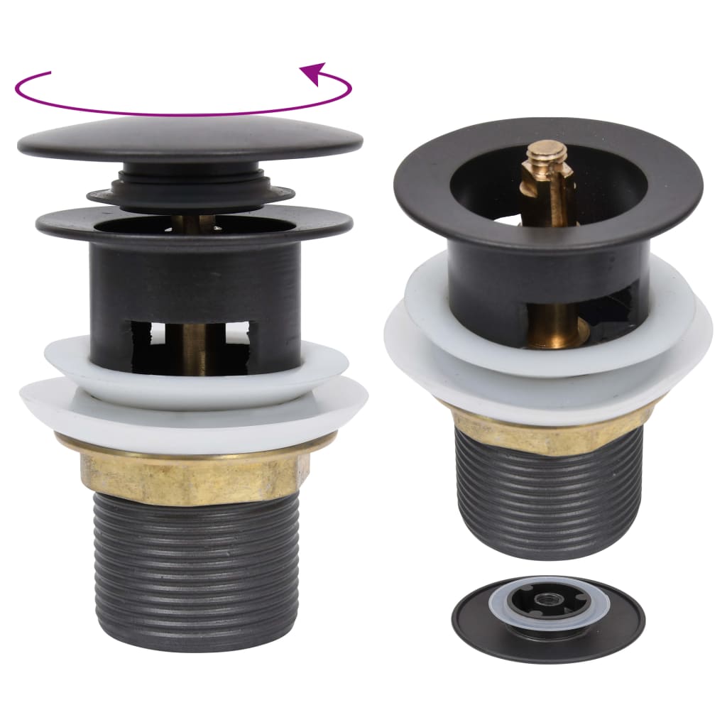 trykafløb med overløbsfunktion 6,4x6,4x9,1 cm grå