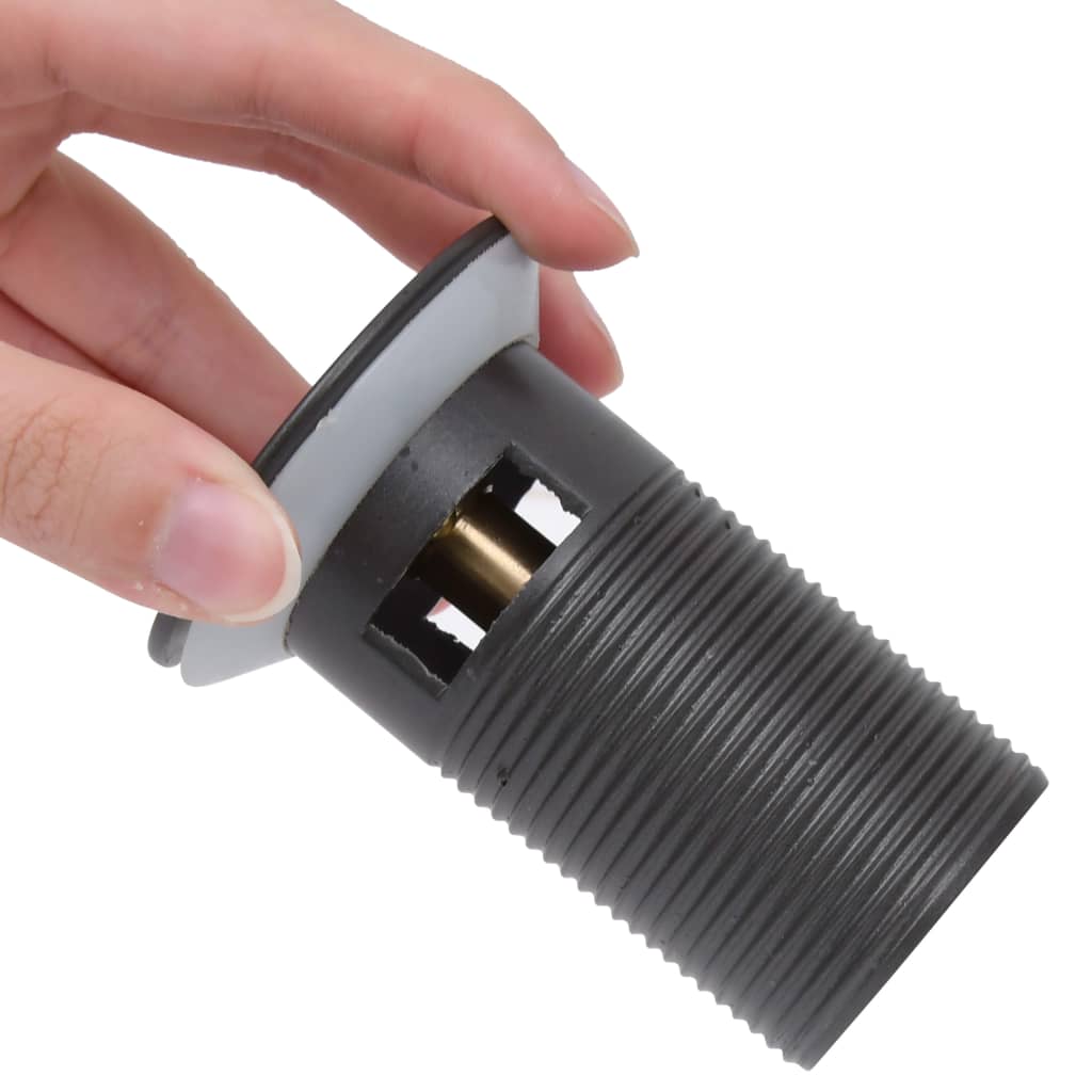 trykafløb med overløbsfunktion 6,4x6,4x9,1 cm grå