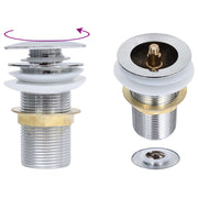 trykafløb uden overløbsfunktion 6,4x6,4x9,1 cm krom